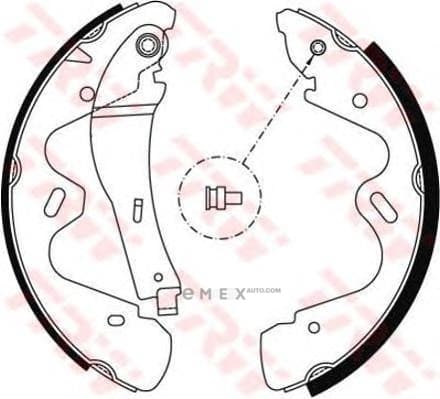 OEM SHOE KIT, DRUM BRAKE GS8483