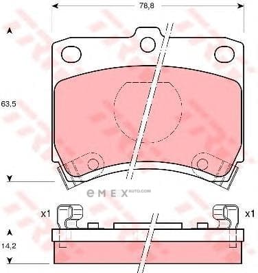 OEM PAD KIT, DISC BRAKE GDB773