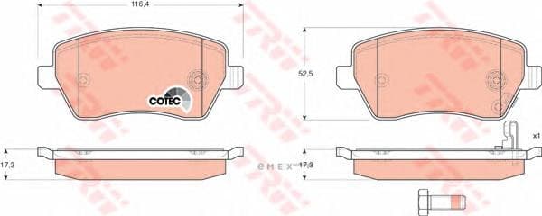 OEM PAD KIT, DISC BRAKE GDB3396