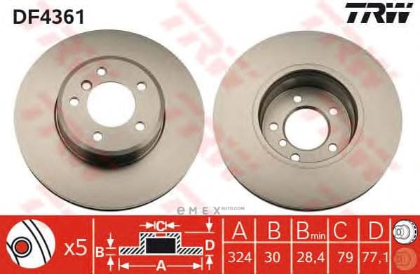 OEM BRAKE ROTOR DF4361