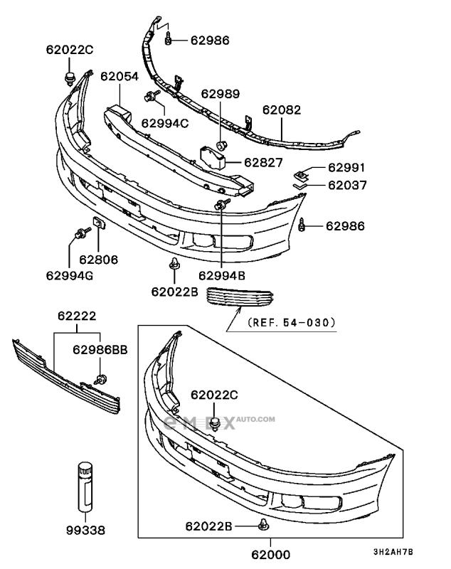 OEM MOULDING ASSY, BUMPER COVER MR325309