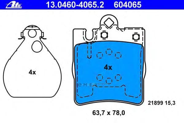 OEM PAD KIT, DISC BRAKE 13046040652