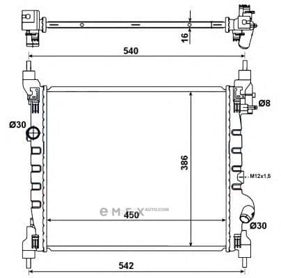 OEM RADIATOR ASSY, A/C 53195