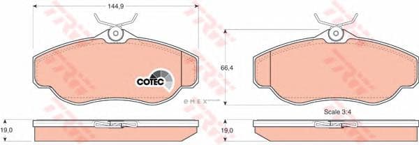 OEM BRAKE PAD SET/LAND ROVER GDB1156