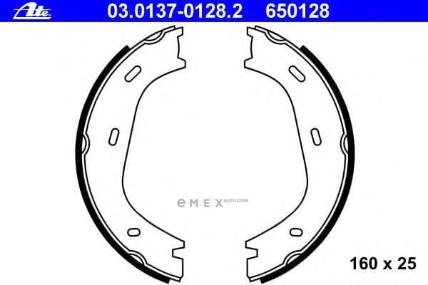 OEM BRAKE SHOE SET DB W115,W116,W123 03013701282