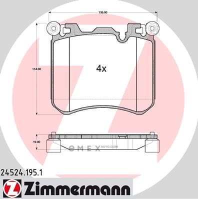 OEM PAD KIT, DISC BRAKE 245241951