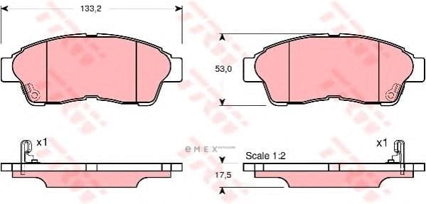 OEM PAD KIT, DISC BRAKE GDB3147