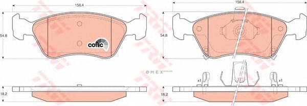 OEM PAD KIT, DISC BRAKE GDB3163