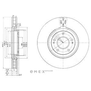 OEM BRAKE DISC (DOUBLE PACK) BG3988