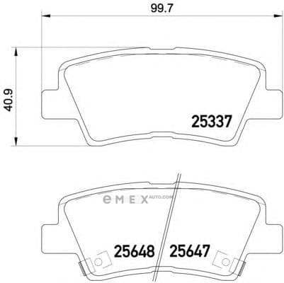 OEM Rear Brake Pad Set, Disc Brake P30054