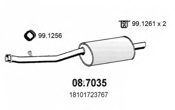 OEM SILENCER-RR-E36/316-3 SRS 087035