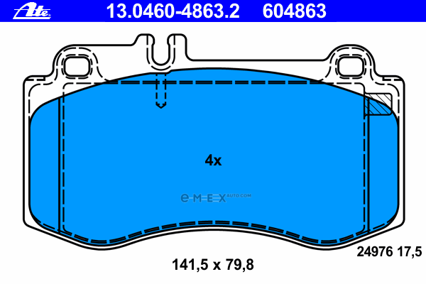 OEM PAD KIT, DISC BRAKE 13046048632