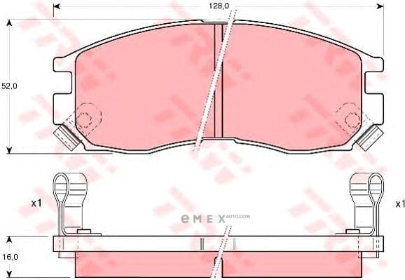 OEM PAD KIT, DISC BRAKE GDB1128