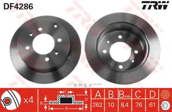 OEM BRAKE ROTOR DF4286