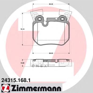 OEM PAD KIT, DISC BRAKE 243151681