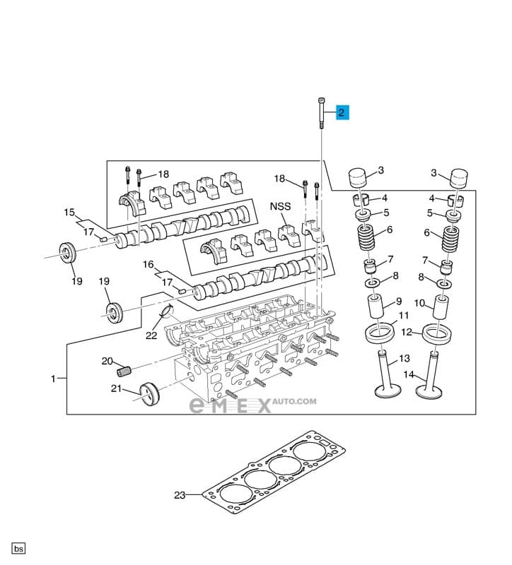 OEM BOLT, CYLINDER HEAD (DM-3) 90466480