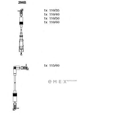 OEM WIRES FOR SPARK PLUGS 296B