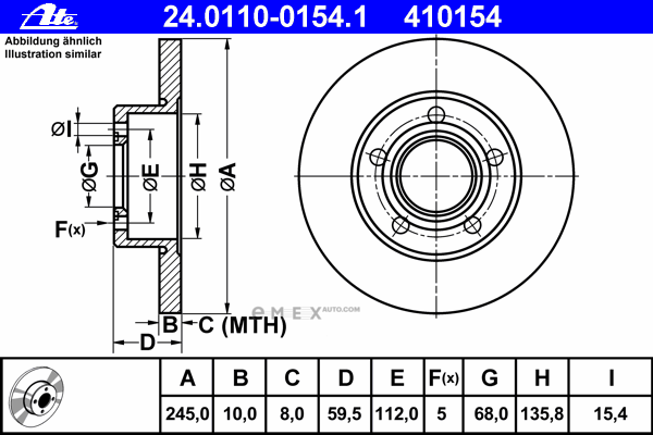 OEM REAR-BRAKE-DISC 24011001541