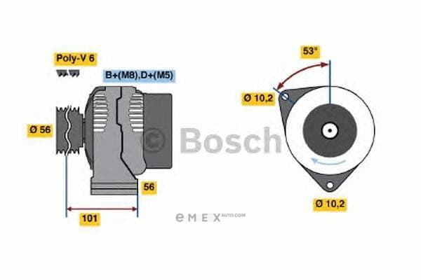 OEM DREHSTROMLICHTMASCHINE I.A. 0986039860