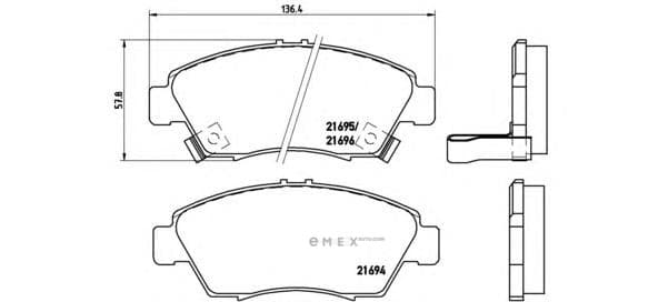 OEM Front Brake Pad Set, Disc Brake P28023