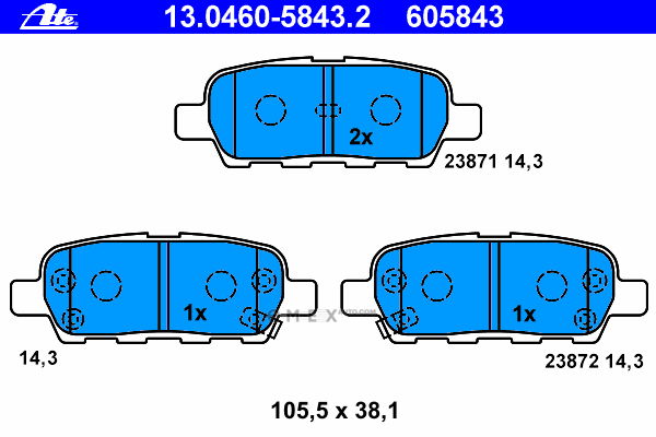 OEM PAD KIT, DISC BRAKE 13046058432