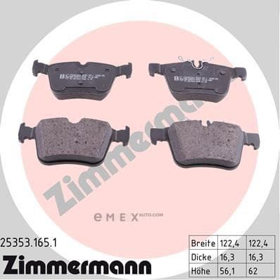 OEM PAD KIT, DISC BRAKE 253531651