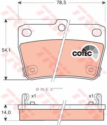 OEM PAD KIT, DISC BRAKE GDB3279