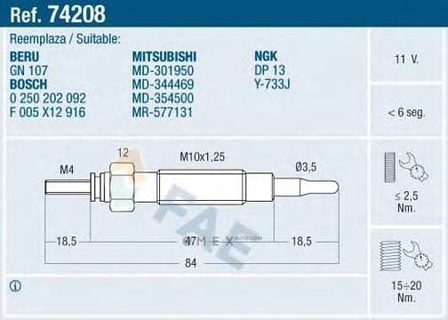 OEM SPARK PLUG 74208