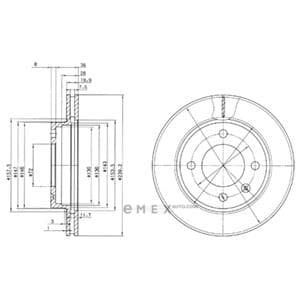 OEM BRAKE DISC (DOUBLE PACK) BG2273