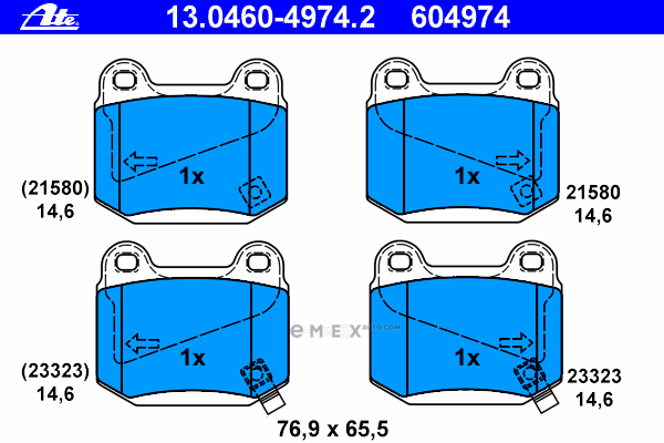 OEM PAD KIT, DISC BRAKE 13046049742