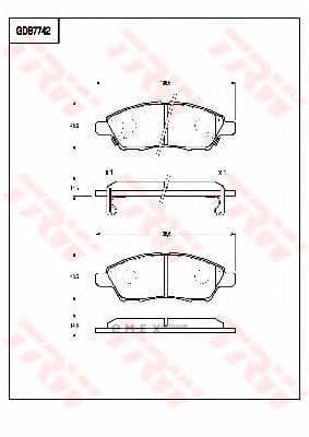 OEM PAD KIT, DISC BRAKE GDB7742