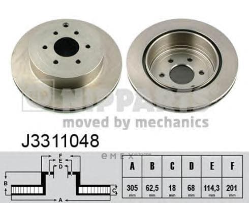 OEM NIPPARTS BRAKE DISCS J3311048