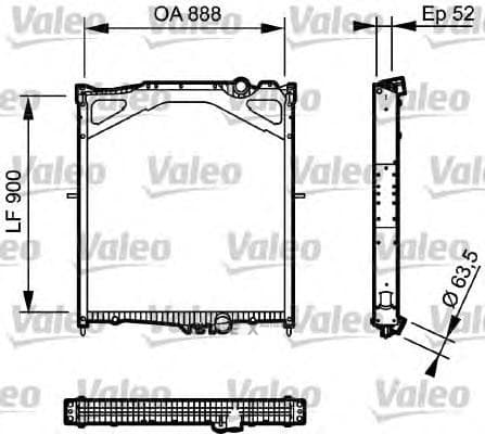 OEM RADIATOR Premium VOLVO FH12 Dims: 900x888 734300