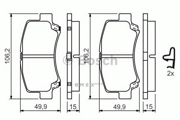 OEM SCHEIBENBREMSBELAG 0986424626