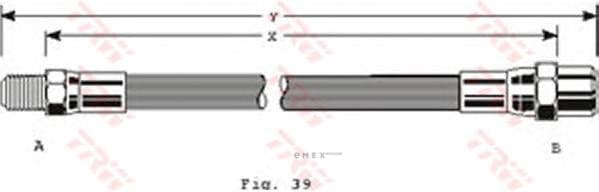 OEM BRAKE HYDRAULIC HOSE PHB349