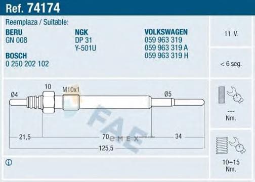 OEM SPARK PLUG 74174