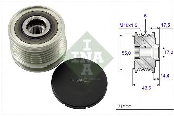 OEM PULLEY ASSY, ALTERNATOR 535010510