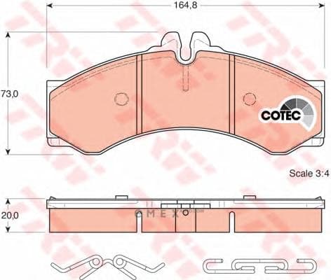 OEM PAD KIT, DISC BRAKE GDB1288