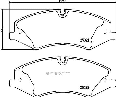 OEM PAD KIT, DISC BRAKE P44024