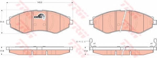 OEM PAD KIT, DISC BRAKE GDB3347