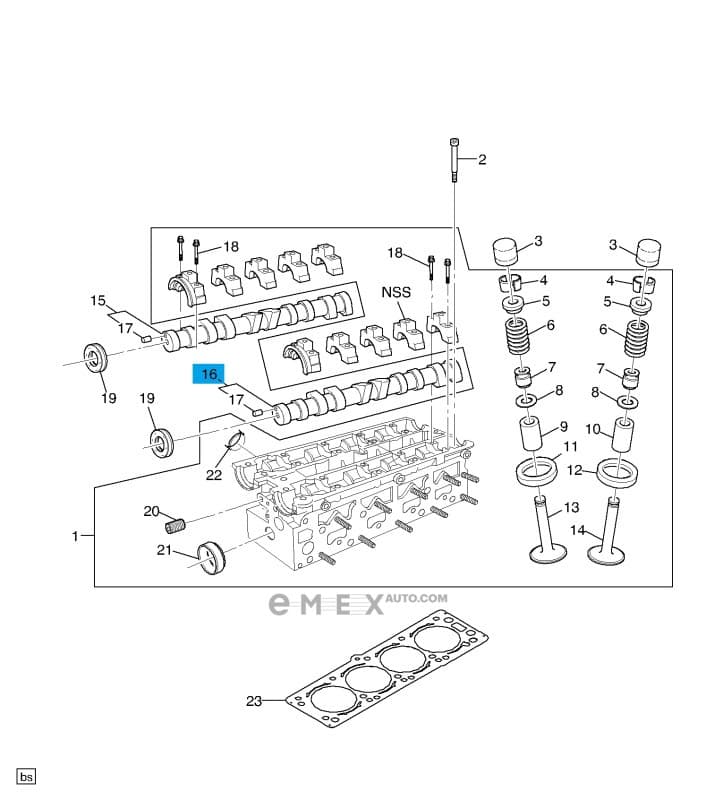 OEM CAMSHAFT A-EXH 92219553