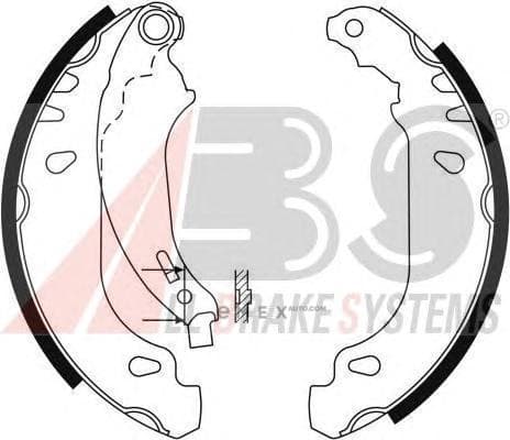 OEM Brake Shoes/ABS 9124