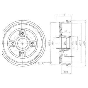 OEM BRAKE DRUM BF423