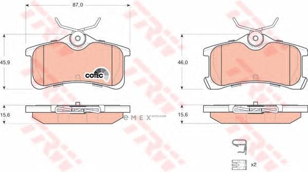 OEM PAD KIT, DISC BRAKE GDB3334