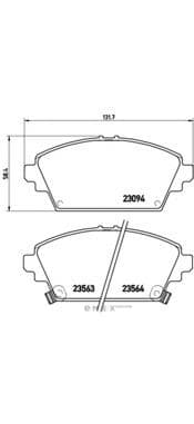 OEM Front Brake Pad Set, Disc Brake P28029