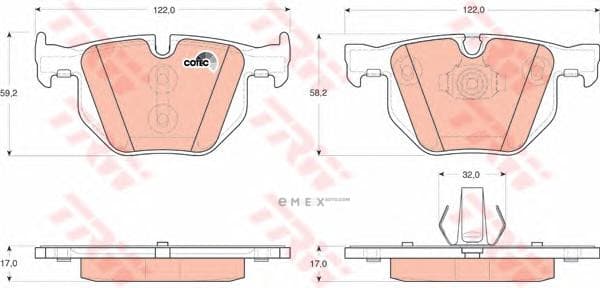 OEM PAD KIT, DISC BRAKE GDB1730