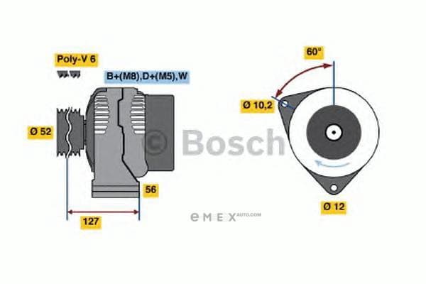 OEM DREHSTROMLICHTMASCHINE I.A. 0986039660