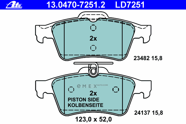 OEM PAD KIT, DISC BRAKE 13047072512