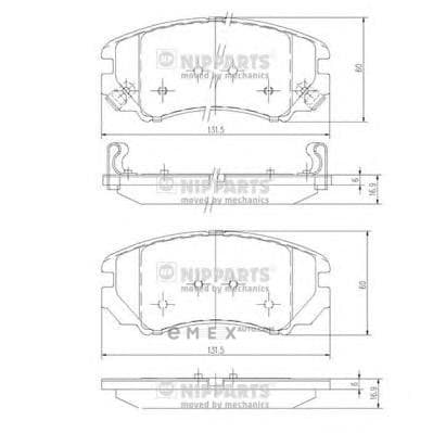 OEM NIPPARTS BRAKE PADS J3600541