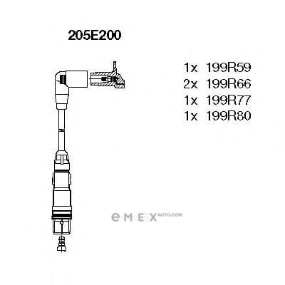 OEM WIRES FOR SPARK PLUGS 205E200